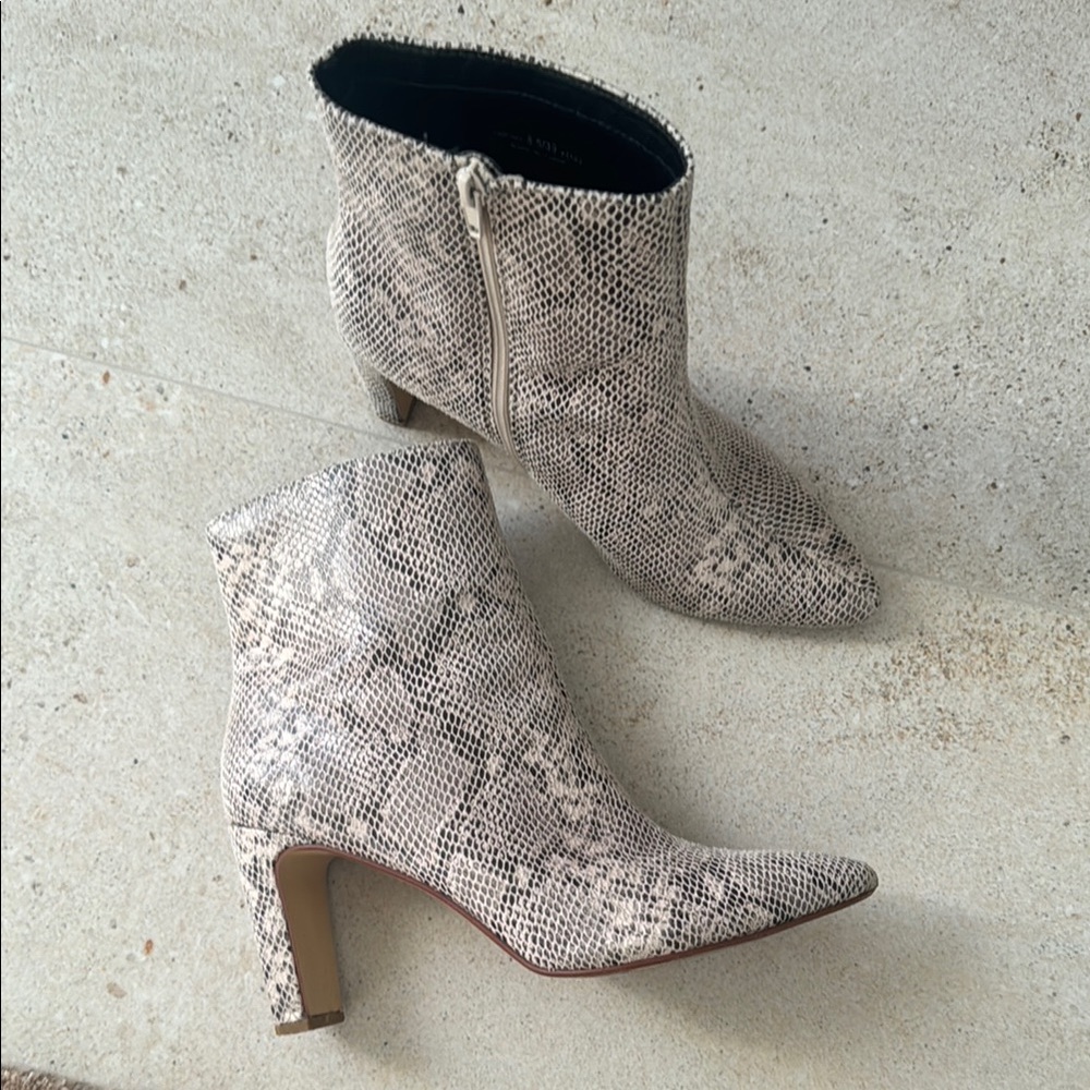 Snakeskin Ankle Boots